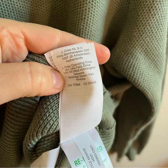 J. Crew Men's Cotton Silk Sage Crewneck Knit Sweater Medium - Picture 7 of 9